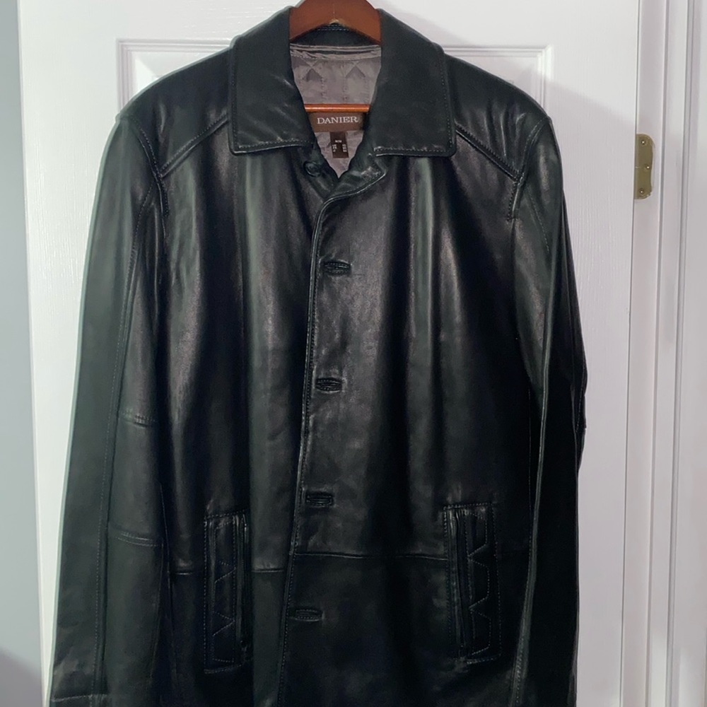 Danier Men’s Black Leather Car Jacket